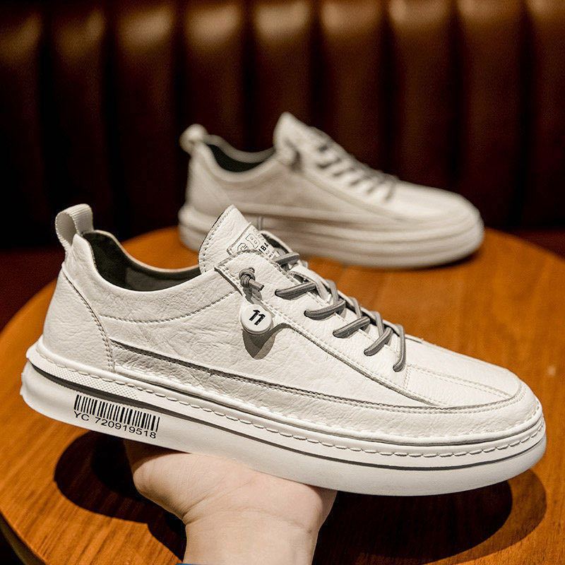 Chunky Casual Board Shoe Breathable Work Sneakers Man Spring Autumn Lace Up Black Leisure Vulcanize Shoes for Men Deals Size 40