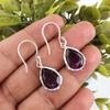 African Amethyst Earrings, 925 Solid Sterling Silver Gemstone Jewelry, Handmade Earrings, For Thanksgiving Gift