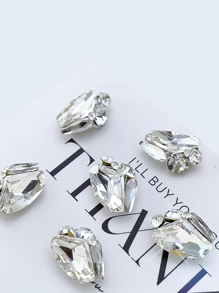 

5 шт. в форме сердца и нерегулярные накладные стразы для дизайна ногтей своими руками