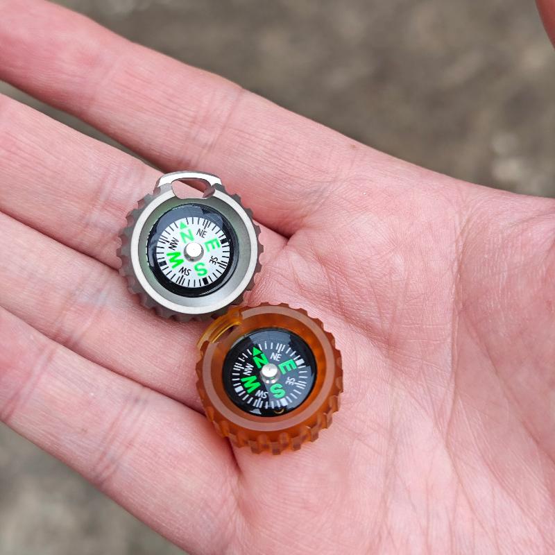3in1 PEI Compass Pendant Necklace EDC Directional Outdoor Tool Portable for Adventure Gear