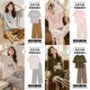 Pure Cotton Summer Sleepwear Set For Women With Chest Padding And Breathable Short Sleeve Long Pants For Home And Outdoors