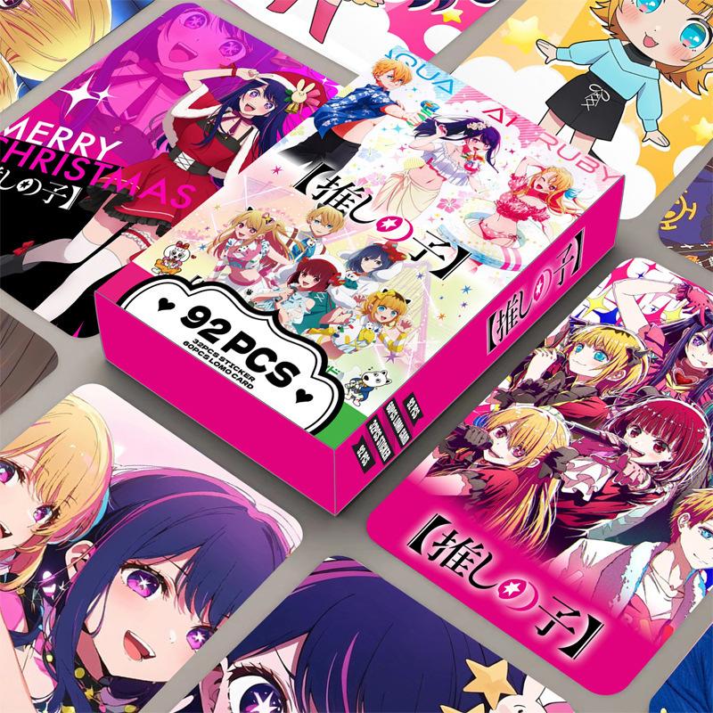 

92 шт. Аниме OSHI NO KO Hoshino Ai Lomo Card Почтовая открытка Двусторонняя печать Коллекционная карточка с изображением