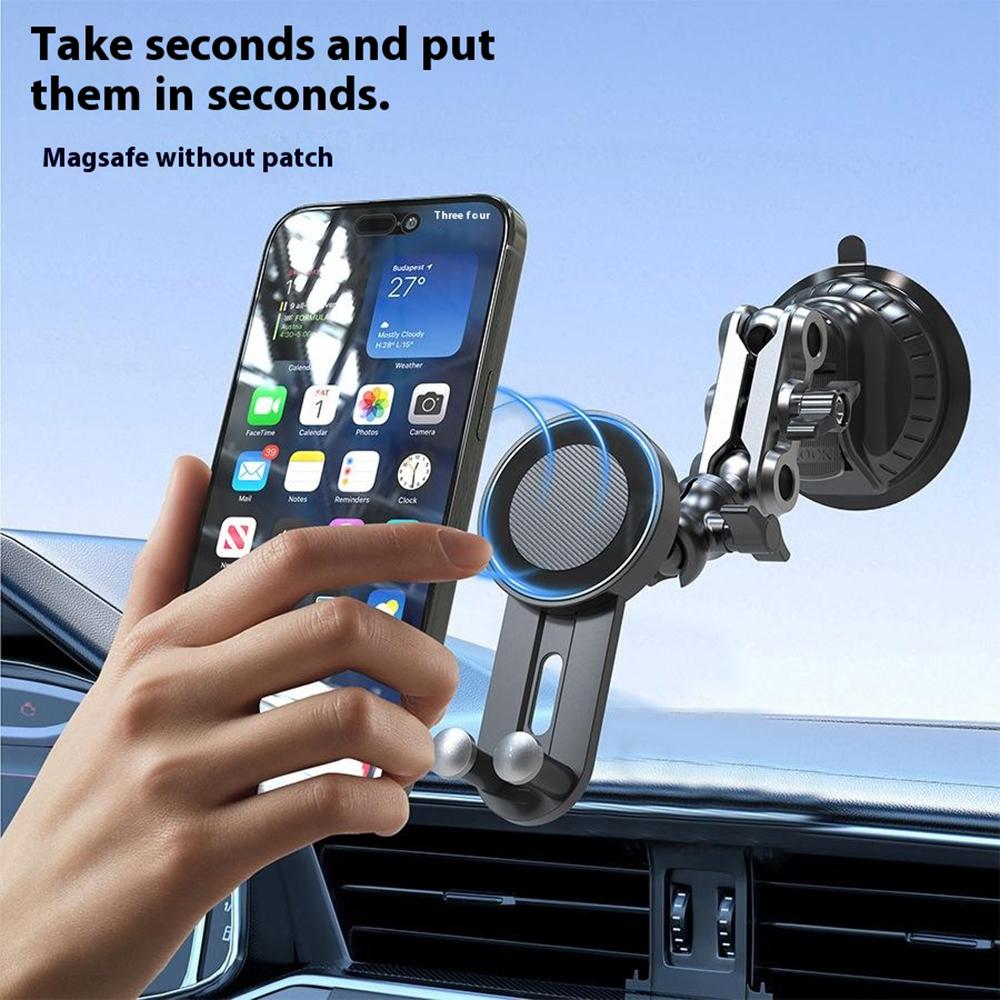 X037 Short Type Car Phone Holder Suction Cup Base Long Arm Cellphone Bracket