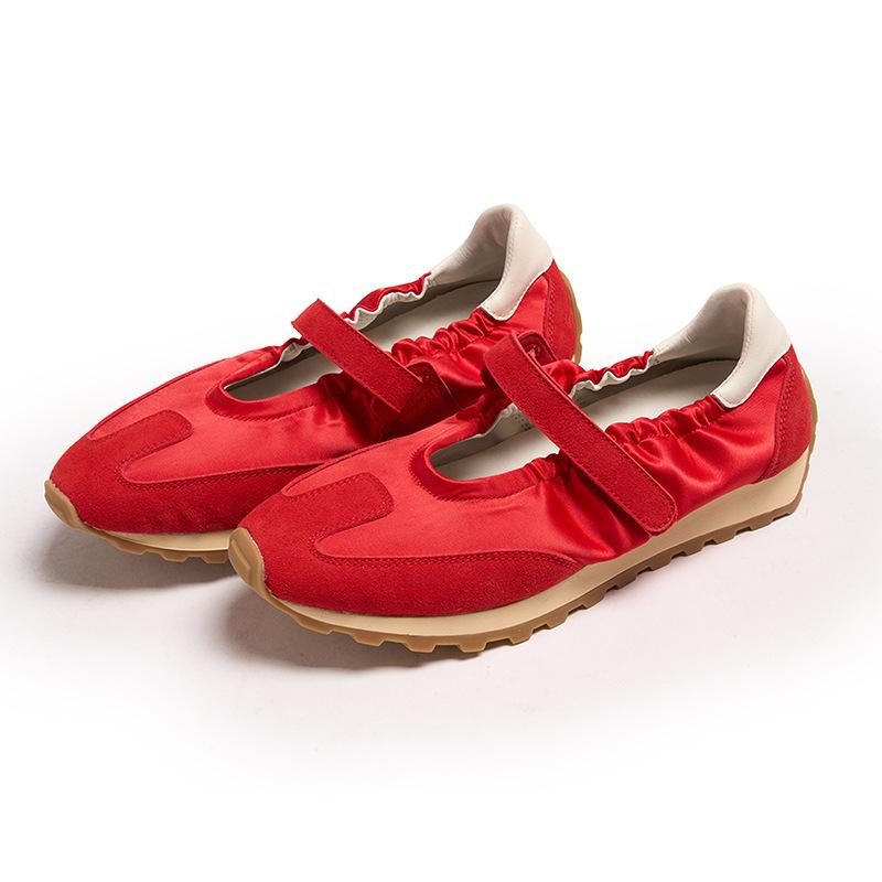 Mary Jane shoes women's 2025 spring new retro shallow mouth single shoes sports casual shoes ballet flat-bottomed German training shoes