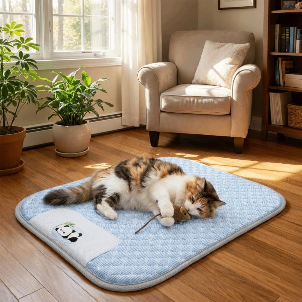 Soft Dog Cool Mat Anti-slip Pet Sleep Mat Cartoon Dog Bed Pad  for Cats and Dogs