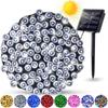 KIMOC Solar-Powered LED Garden Lights, 30m, 300 Bulbs, Straight Line, IP65 Waterproof, 8 Modes, Automatic Nighttime Lighting, Perfect for Christmas, H