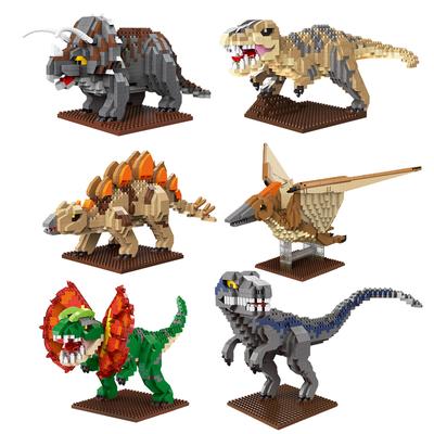 Jurassic World Dinosauri Blocchi da Costruzione Animali Modello Giocattoli di Assemblaggio Micro Blocchi Giocattoli Puzzle 3D per Ragazzi Regali