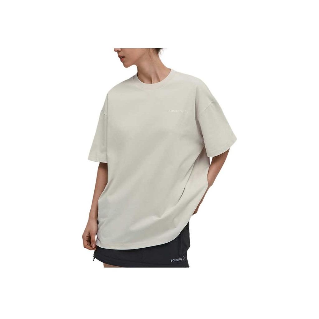 Saucony Natural Echo Fashion Comfortable Versatile Short Sleeve T-Shirt Unisex Tops Off-White SA3259ST42O-WT048