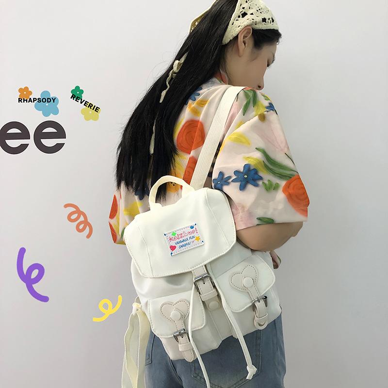 Women s backpack new creative multi-mezzanine Korean version small backpack fashion trend girls backpack белый