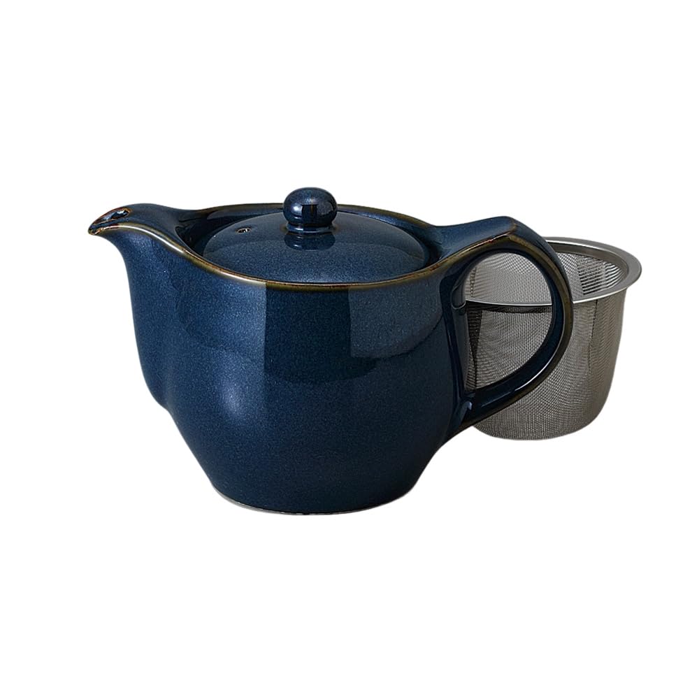 Ale-net Teapot, 17.5 X 10.6 X 10.8 Cm, 500cc, Sea Cucumber Design (with Tea Strainer), Mino Ware Porcelain, Made In Japan, Stylish