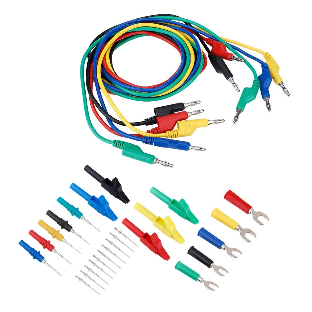 4mm Banana To Banana Plug Test Kit for Multimeter Crocodile Clip & U Type Probe (P1036B)