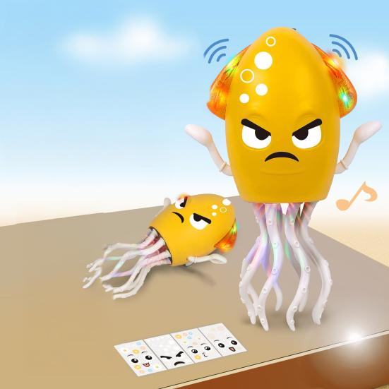 Electric Dancing Octopus Toy with LED Lights Music Smart Obstacle Avoidance Octopus
