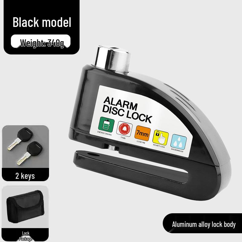 Blocca Disco Freno Antifurto Universale per Auto, Moto e Biciclette con Sistema di Allarme