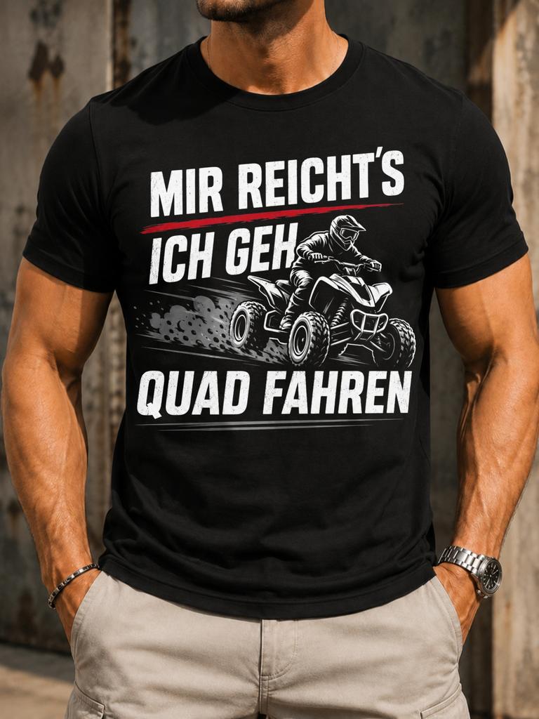 Mir Reichs Ich Geh Quad Fahren Atv Rider Speeding Through Dust Bold Distressed Gerunisex Ese Quote Unisex All Tshirt