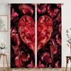 2pcs Gilded Heart-shaped Patterned Curtains   Light Luxury Retro Romance   Bedroom Living Room   Drawbar Pocket Decoration