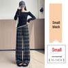 Women's Retro Plaid Woollen Trousers - New for 2026, Autumn/Winter Collection, Narrow Fit, Plus Size, Slimming Wide Leg Pants