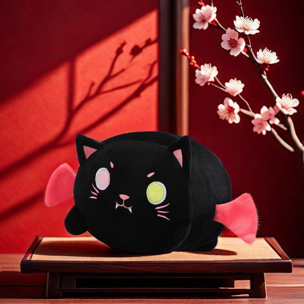 Adorable Plush Evil Black Cat Pillow For Cozy Sleep And Cuddly Companion Gift For Girls