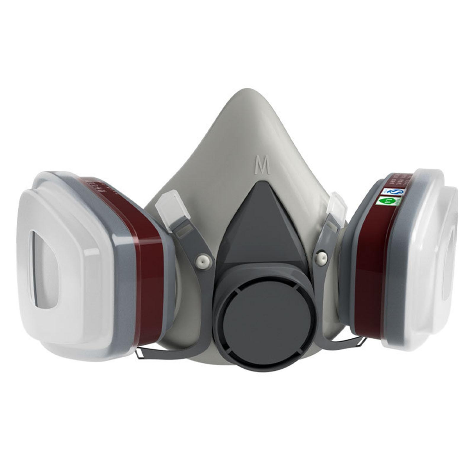 

Полулицевая маска с двойной системой фильтрации, регулируемый силиконовый лицевой щиток для покраски для фабрики