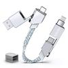 Mtutu Type C Ultra Fast Charging for USB 480Mbps Data 6 Functions In Japanese Instruction Manual Multi-Cable 6-in-1 Cable, PD100W/5A Running, PD27W/3A