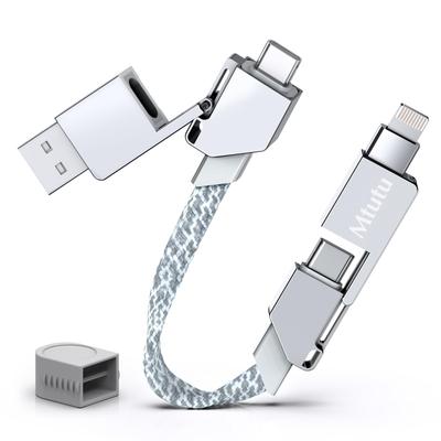 Mtutu Type C Ultra Fast Charging for USB 480Mbps Data 6 Functions In Japanese Instruction Manual Multi-Cable 6-in-1 Cable, PD100W/5A Running, PD27W/3A