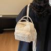 Women Quilted Sling Backpack Convertible Shoulder Bag Crossbody Purse with Handles Handbag for Travel Work Daily Errands