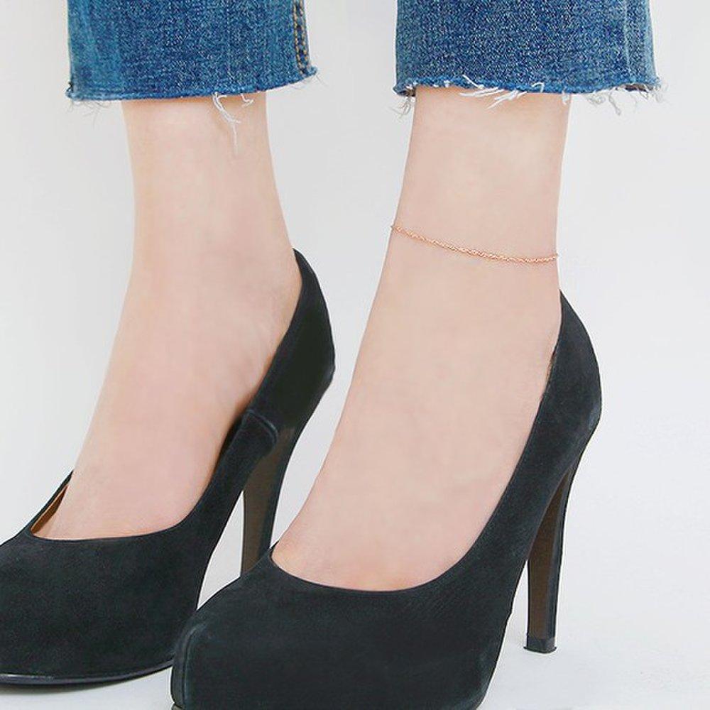 [Merry Green] 14K Gold Twirling Anklet