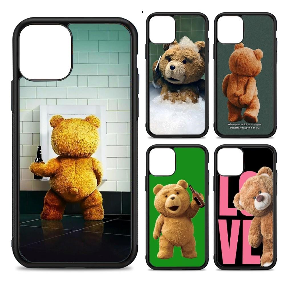 Ted Bear Phone Case Silicone PC+TPU For For IPhone 11 12 13 14 15 16 Plus Pro Max Cover