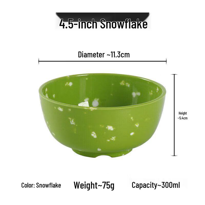 A3 Melamine Floral Rice Soup Bowls - 4.5 inch (10-Pack)