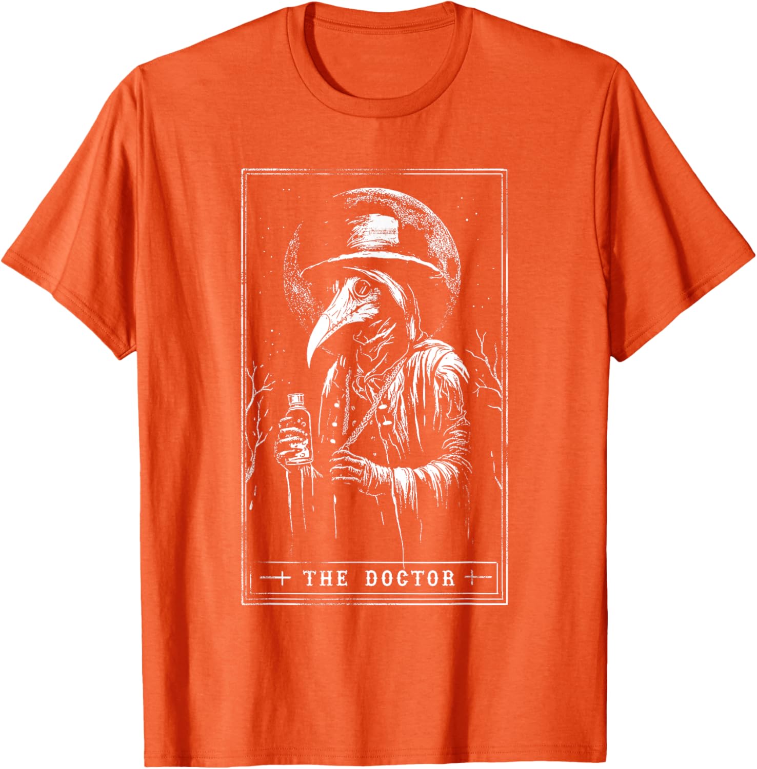 

Plague Doctor Tarot Card Graphic Tee Men Casual Short Sleeve Cotton T-Shirt Trip 4XL