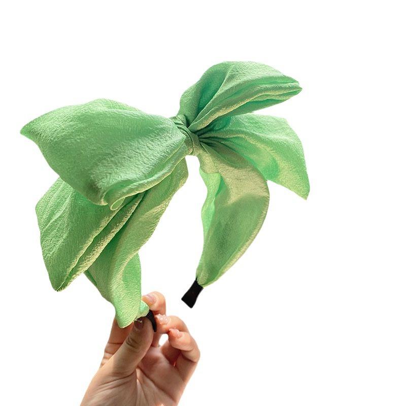 Fashion Big Bow Headband Big Bow Knot Hairband Women Girls Sweet Headwear Elegant Solid Summer Turban Wide Side Hair Accessories