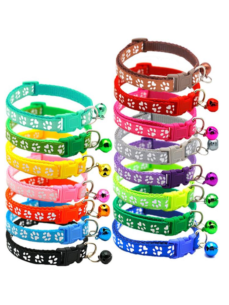 Collars for Cat Collar With Bell Adjustable Necklace Cat Puppy Kitten Collar Dropshipping Pet Cats Collar Perro