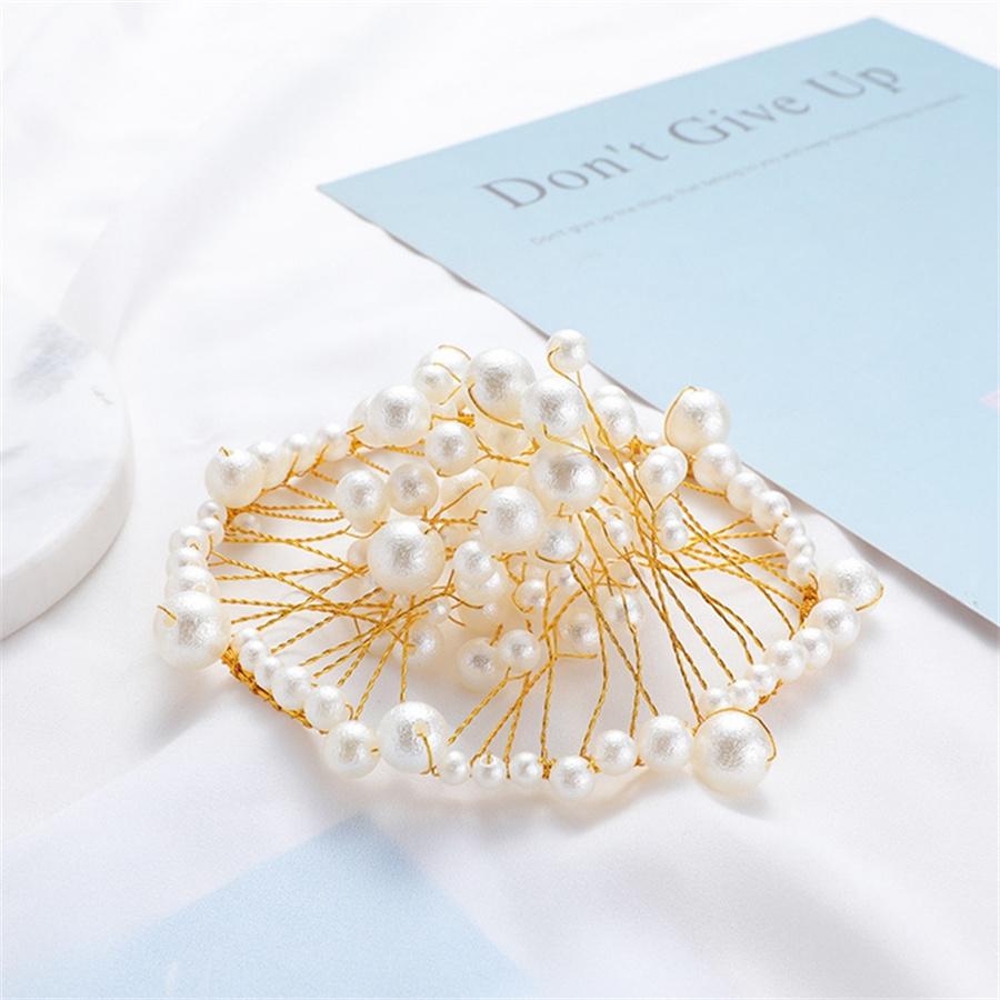 Artificial Pearl Crown Cake Topper Home Restaurant Baby  Birthday Party Decor Supplies Cake Topper Birthday Decoration
