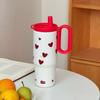 Car Cup Stainless Steel Insulated Travel Mug With Handle And Straw