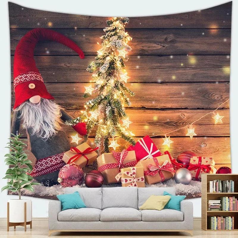 Christmas Theme Snow Christmas Tree Tapestry Bedroom Living Room Home Christmas Decoration