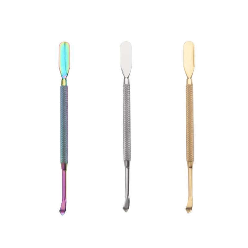 Stainless Steel Double-Ended Nail Cuticle and Polish Remover Tool with Bent Head
