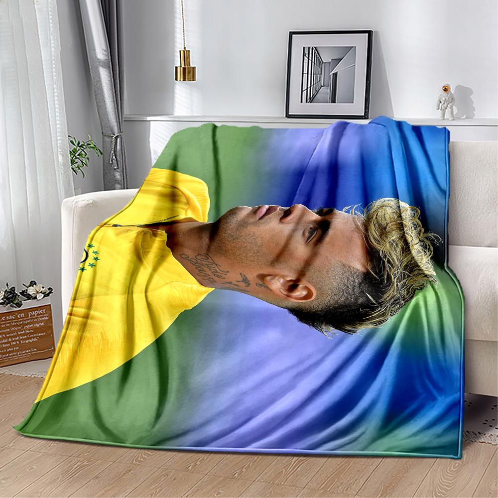 Brazilian Footballer Hairstyle Blanket Warmthful Decor Great for Chair Office Office Chair All-Season Use Stylish Decor
