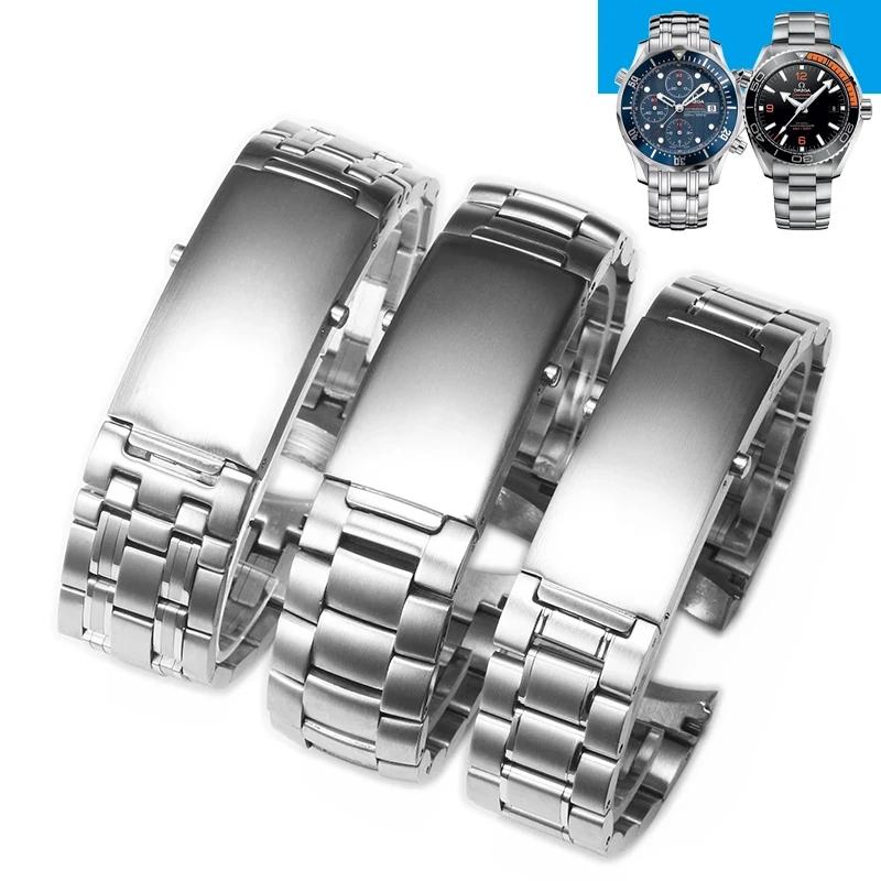Für Omega Arc Interface Zubehör Edelstahl Seepferdchen 300 Ozean Universum Kleine Fliegende Untertasse Herren Damen Uhrenarmband