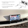 License Plate Frame, 4 Holes Rustproof Aluminum Alloy Car Tag Frame with Screws Caps, Heavy Duty License Plate Holder Exterior Accessories for Most