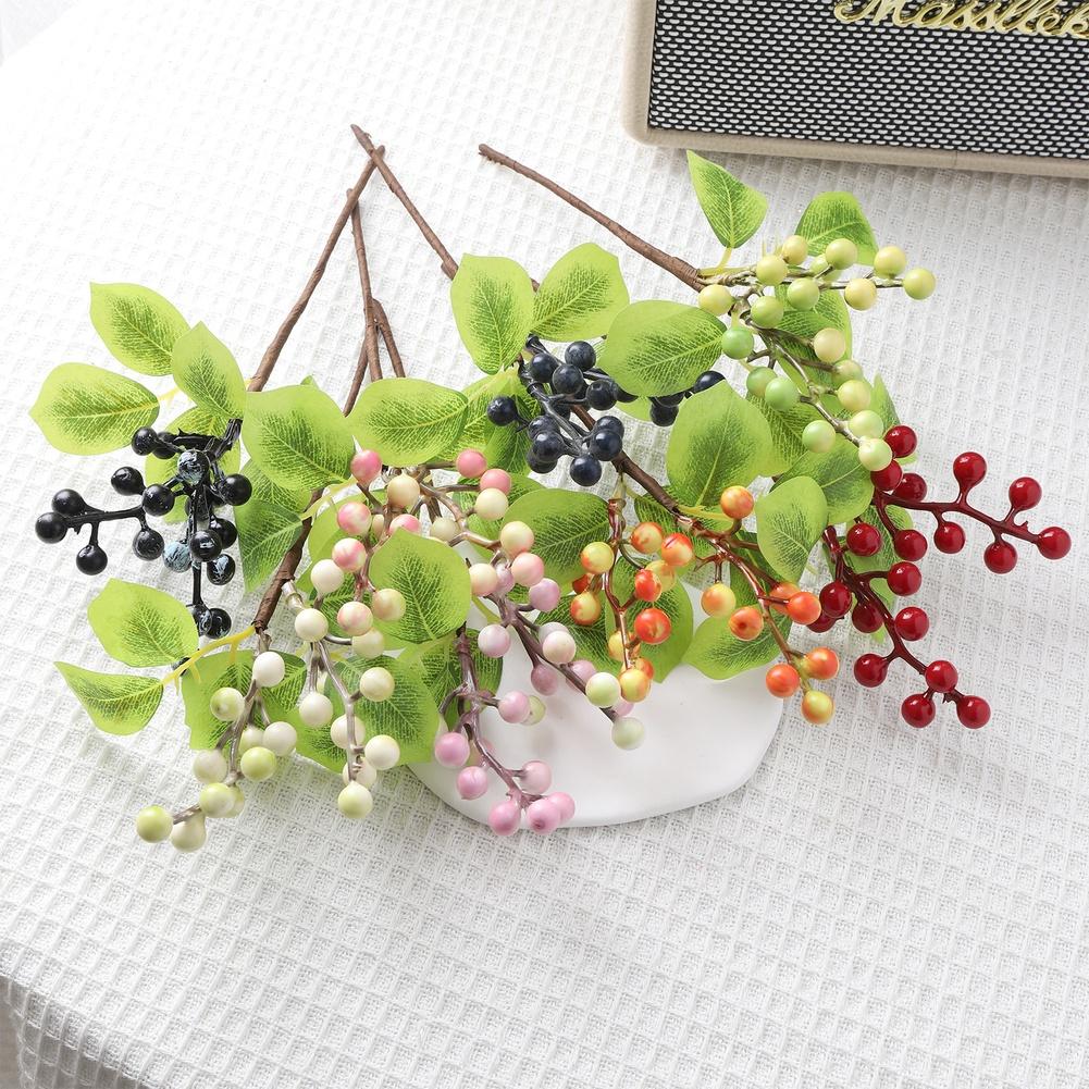 Artificial Olive Branches Decor with Faux Berries for Home Office Photography Spring Floral Arrangement 9.84in Plastic Foam