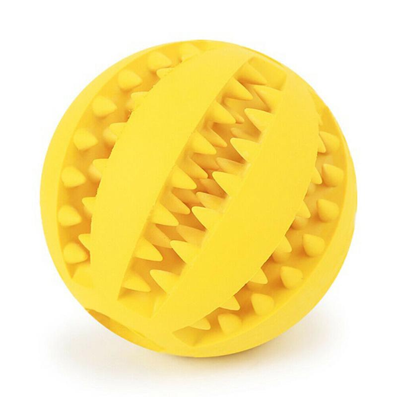 Gummiball Kauen Haustier Hund Welpe Zahnen Dental Gesundes Leckerli Reinigen Spielzeug