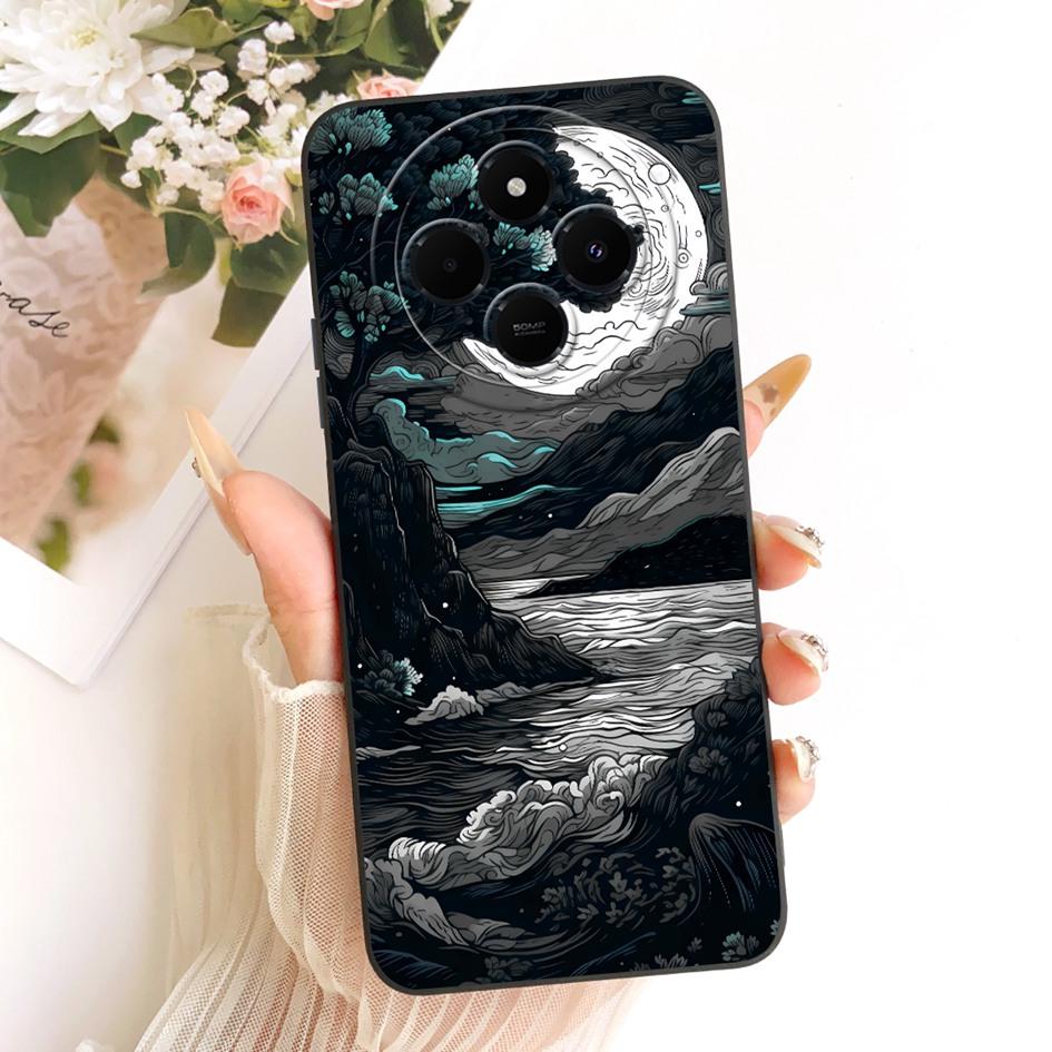 For Xiaomi Redmi 14C Case Redmi14C New Cute Cat Silicone Soft Cover For Poco C75 PocoC75 Redmi A4 A3 Pro Protective Phone Shells
