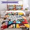 3Pcs G-T-A Football Superstars Pattern Bedding Quilt Set Quilt Cover Gift For Fans 1 Duvet Cover 2 Pillowcase