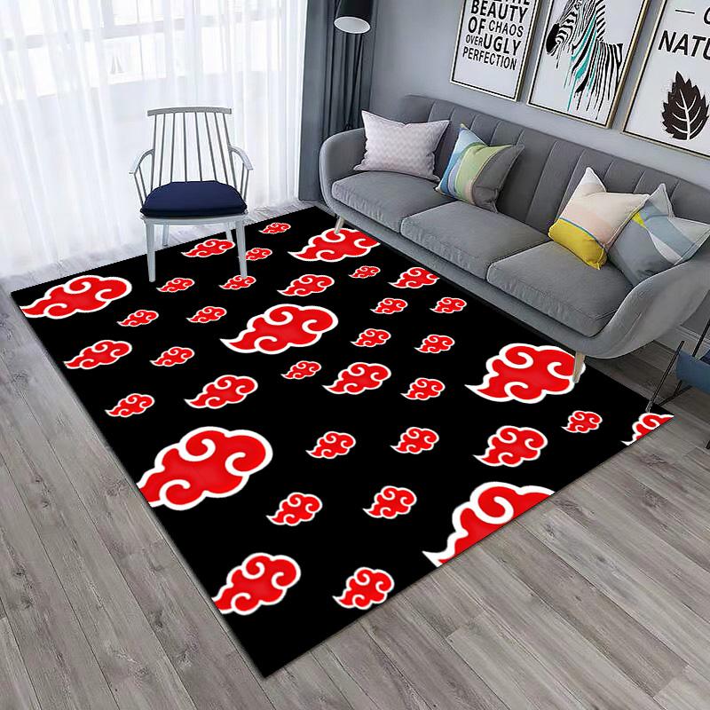 Japanese anime cartoon NARUTO's famous Uzumaki Naruto rug, soft decorative home furnishing, bedroom office chair pad, outdoor picnic carpet Y12