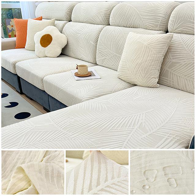 Waterproof Sofa Cover Elastic Jacquard Sofa Seat Cushion Cover Anti-dust Removable Sofa Cushion Protector Couch Slipcovers