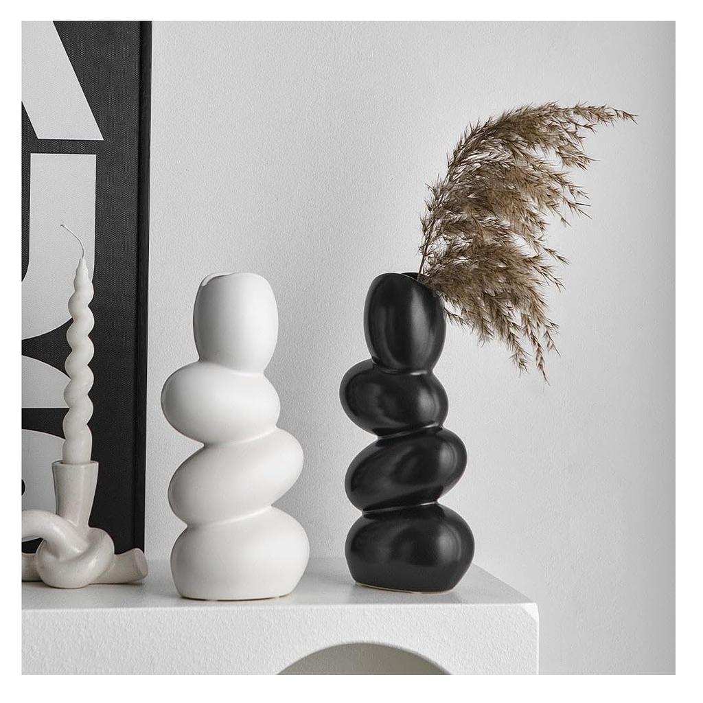 Decorative Ceramic Vase for Flowers, Pampas Grass Vase, Vase for Money Plant Live Plants for Home, Office,Gifts