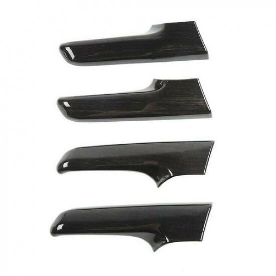 For 2017- Toyota 4Runner Black Wood Grain Inner Car Door Handle Cover Trim