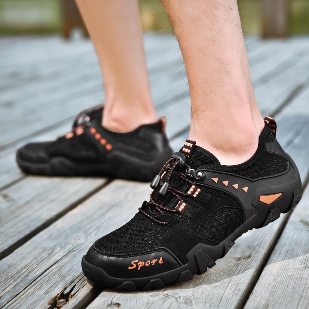 Outdoor Casual Shoes Men's Large Size Sandals Men's Wear-resistant Summer Breathable Sports Net Shoes Men's Mesh Hole Trendy Shoes