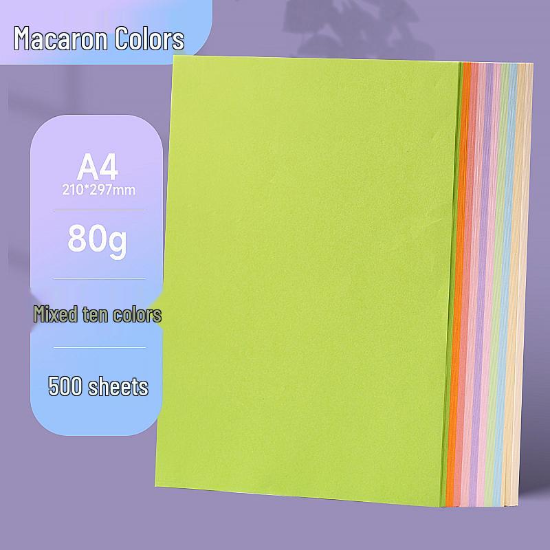 Macaron Color A4 Paper: Pink & Assorted, for Printing, Crafts, Origami & Kids' Projects