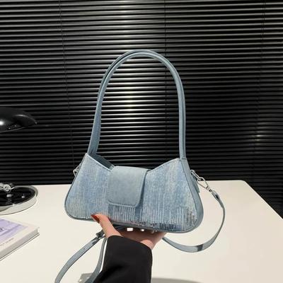 Fashionable and Versatile Sequined Armpit Bag  Niche Fashion Shoulder Bag  Feminine Messenger Bag