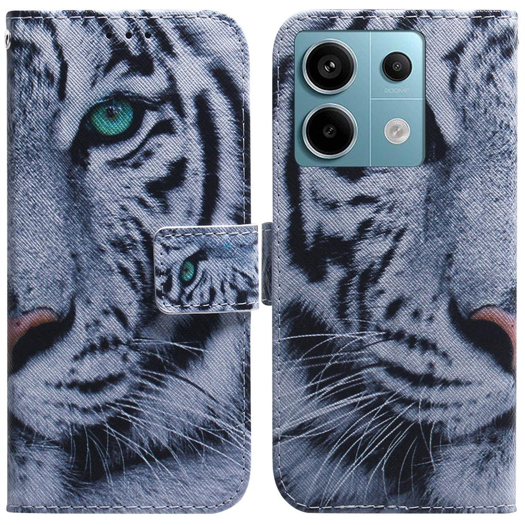 For Xiaomi Redmi Note 13 Pro 5G/Poco X6 5G Leather Case Stand Phone Cover 3D Creative Pattern Design